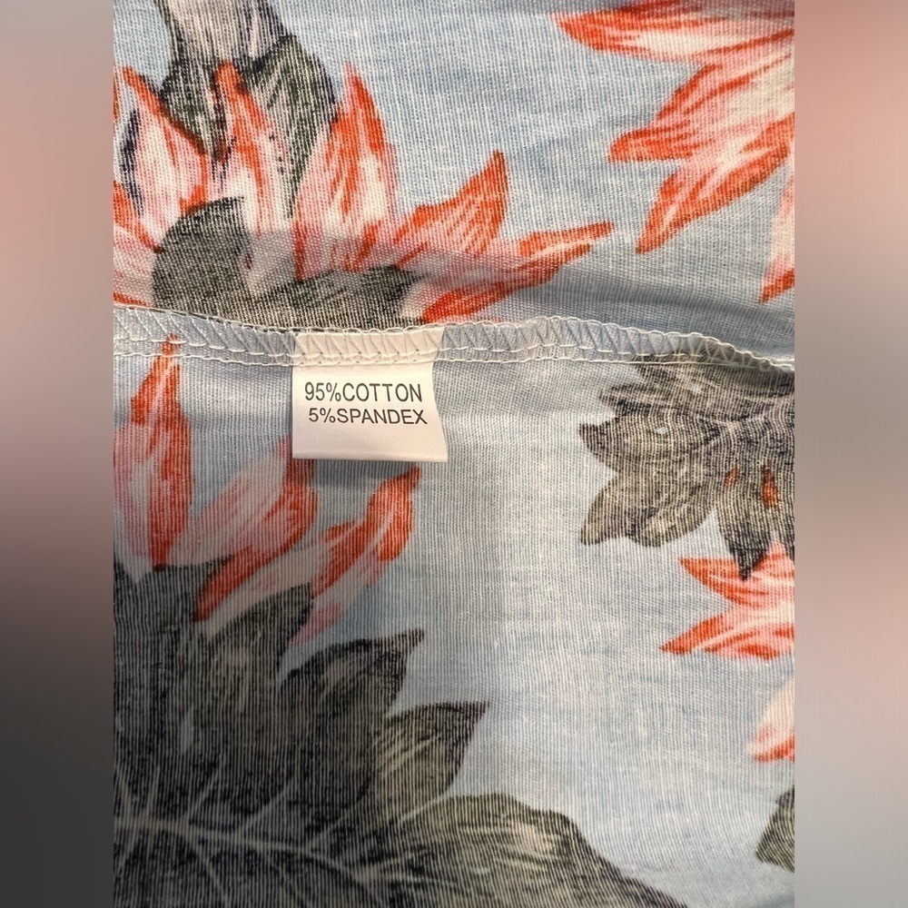 Taydey NWT Skirt Women’s Size XL Blue w/Tropical Print - Picture 6 of 8